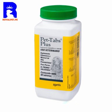 MULTIVITAMINICO PERROS PET-TABS PLUS X60 TABLETAS MASTICABLES PET TABS PLUS