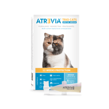 ANTIPULGAS PARA GATOS ATREVIA TRIO CAT 2.9 A 6.25 KG X1 PIPETA - 1