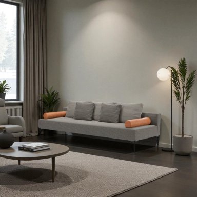 FORMASHOME SOFA MARINA DE 3 CUERPOS PLATA