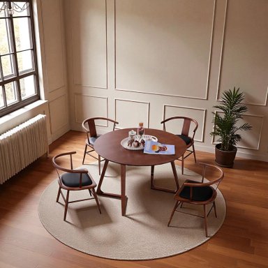 COMEDOR FORMAS EDITIONS CIRCULAR 4 SILLAS NEGRO HOME HAL