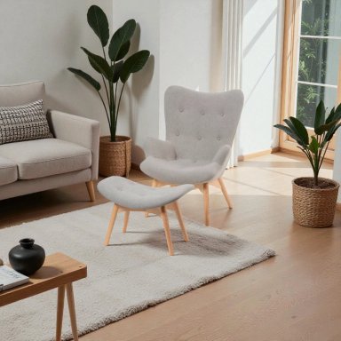 BUTACA FORMAS HOME FER+BANQUETA VINTAGE GRIS