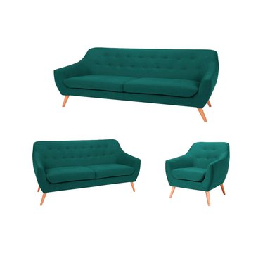 JUEGO SALA FORMASHOME LIAN 3-2-1 CUERPOS VERDE