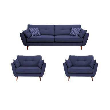 FORMASHOME JUEGO DE SALA TANG 3 1 1 AZUL