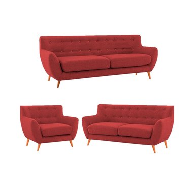 JUEGO SALA FORMASHOME ELIT02 3-2-1 CUERPOS ROJO