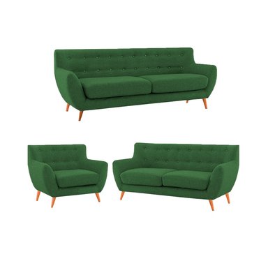 JUEGO SALA FORMASHOME ELIT02 3-2-1 CUERPOS VERDE