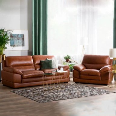 FORMASHOME JUEGO DE SALA VOGAR 3 1 MARRON