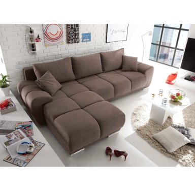 SECCIONAL FORMAS MIMIMALISTA MARRÓN HOME MALAGA IZQUIERDO