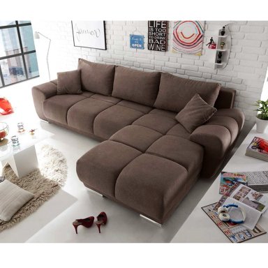 SECCIONAL FORMAS MIMIMALISTA MARRÓN HOME MALAGA DERECHO