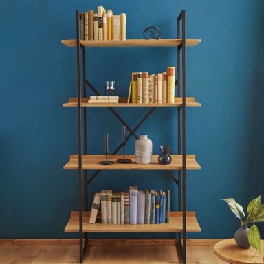 ESTANTE FORMAS INDUSTRIAL 4 REPISAS NEGRO HOME PING