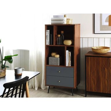 ESTANTE FORMAS INDUSTRIAL MARRÓN OSCURO HOME AMERICANO