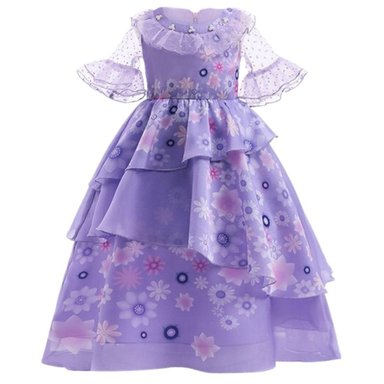 VESTIDO LARGO NIÑA VIOLETA ENCANTO ISABELA DISNEY