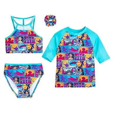 ROPA DE BAÑO DISNEY STORE PRINCESA JASMINE TRES PIEZAS