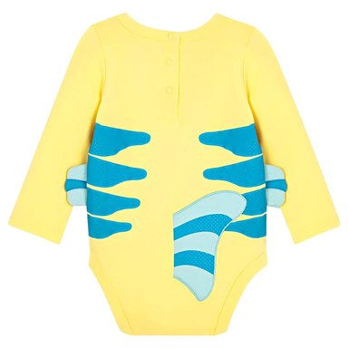 DISFRAZ ALGODÓN UNISEX DISNEY STORE AMARILLO FLOUNDER LA SIRENITA BODY BEBÉ - 3