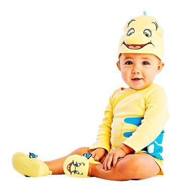 DISFRAZ ALGODÓN UNISEX DISNEY STORE AMARILLO FLOUNDER LA SIRENITA BODY BEBÉ - 5