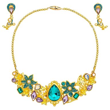SET JOYAS METAL DISNEY STORE DORADO PRINCESA JASMINE