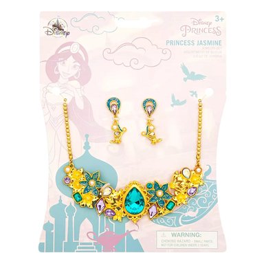 SET JOYAS METAL DISNEY STORE DORADO PRINCESA JASMINE - 2