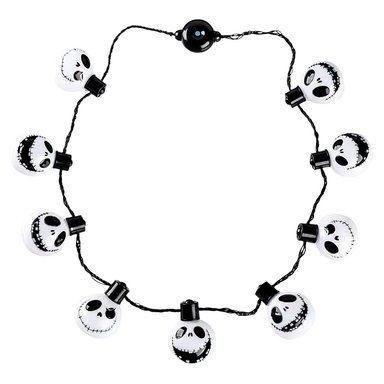 COLLAR DISNEY STORE BLANCO LUCES JACK SKELLINGTON HALLOWEEN