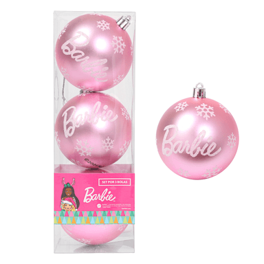 SET X3 BOLAS NAVIDEÑAS BARBIE DE ÁRBOL  8 CM MODELO 5