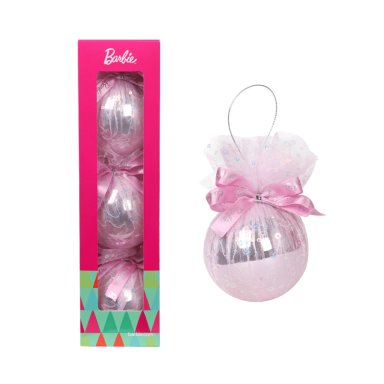 SET X3 BOLAS NAVIDEÑAS BARBIE DE ÁRBOL  8 CM MODELO 2