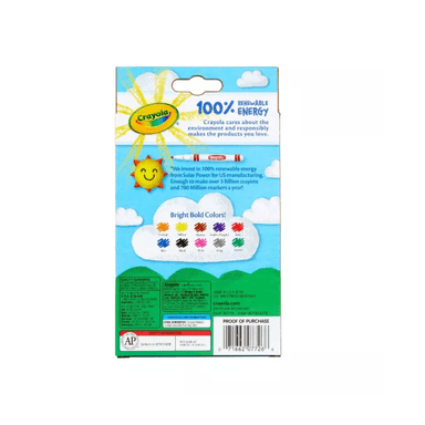 CAJA DE PLUMONES DELGADOS CRAYOLA 10 COLORES CLÁSICOS - 3