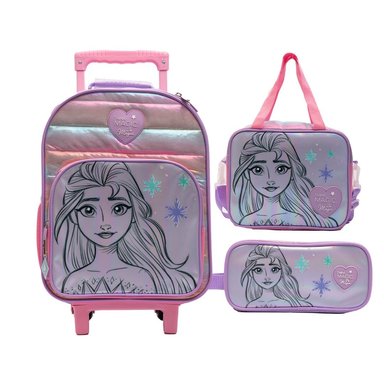 Pack Escolar Maleta Oficio Premium Disney Frozen Elsa - 1