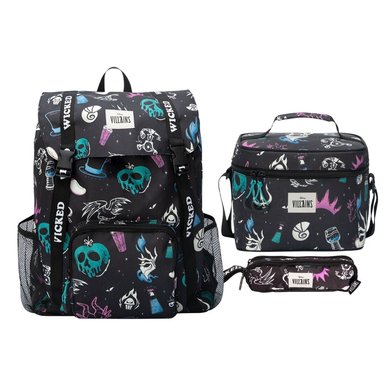 PACK ESCOLAR MOCHILA OFICIO PREMIUM VILLANAS DISNEY JUVENIL - 1