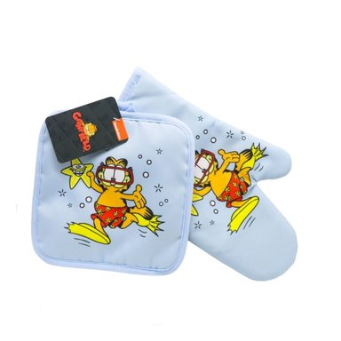 GUANTE Y TOMA OLLA DE COCINA ADULTO GARFIELD