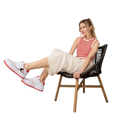 ZAPATILLAS MUJER MAFALDA CASUAL BLANCO Y ROJO - 6