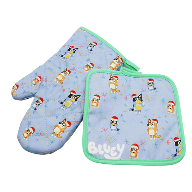 GUANTE Y TOMA OLLA DE COCINA ADULTO BLUEY