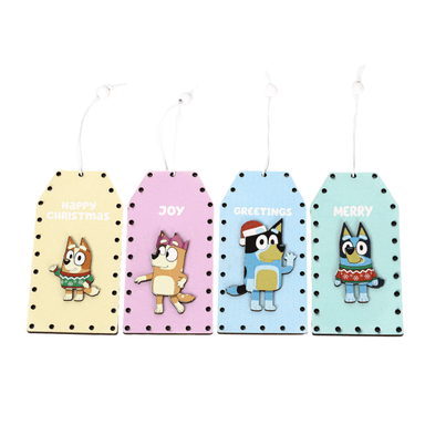 SET DE ADORNO ARBOL NAVIDAD BLUEY X4 UNDS 12CM MODELO 4