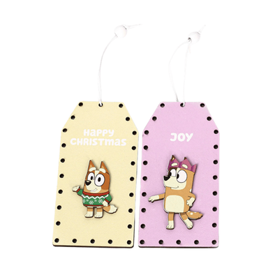 SET DE ADORNO ARBOL NAVIDAD BLUEY X4 UNDS 12CM MODELO 4 - 4