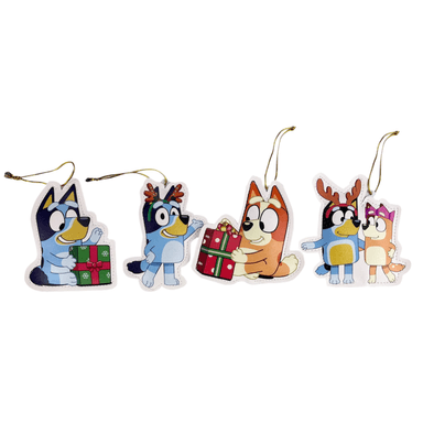 SET DE ADORNO ARBOL NAVIDAD BLUEY X4 UNDS 12CM MODELO 2