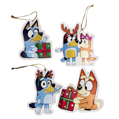 SET DE ADORNO ARBOL NAVIDAD BLUEY X4 UNDS 12CM MODELO 2 - 2