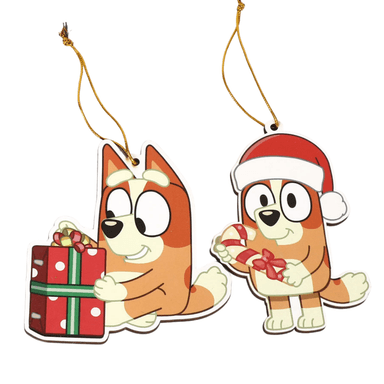 SET DE ADORNO ARBOL NAVIDAD BLUEY X4 UNDS 12CM MODELO 3 - 3