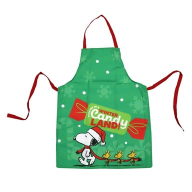 MANDIL DELANTAL DE COCINA ADULTO SNOOPY 60X80CM VERDE
