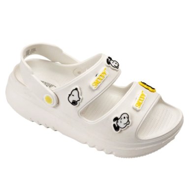 SANDALIAS MUJER PLATAFORMA SNOOPY BLANCO - 1