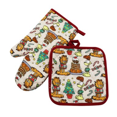 GUANTE Y TOMA OLLA DE COCINA ADULTO GARFIELD 2