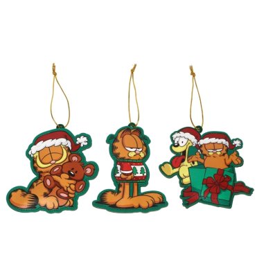 SET DE ADORNO ARBOL NAVIDAD GARFIELD X3 UNDS 12CM