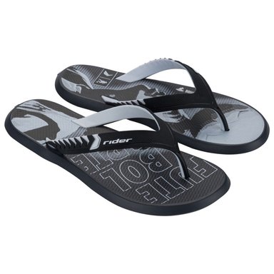 SANDALIAS HOMBRE PLAYERA RONALDINHO RIDER NEGRO - 1