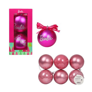 TRIPACK BOLAS NAVIDAD BARBIE CON 2 BOLAS 10 CM MODELO 1 + 6 BOLAS 10 CM MODELO 2