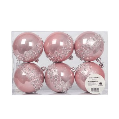 TRIPACK DECORACIÓN NAVIDAD BARBIE CON 2 BOLAS 10 CM + 6 BOLAS 8 CM + 2 CORAZONES 12 CM - 3