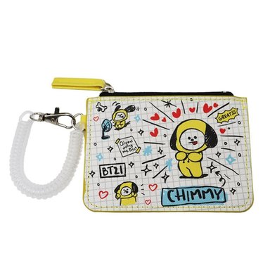 TARJETERO BT21 CHIMMY LINE FRIENDS DISEÑO KPOP KAWAII 12X8.5 CM