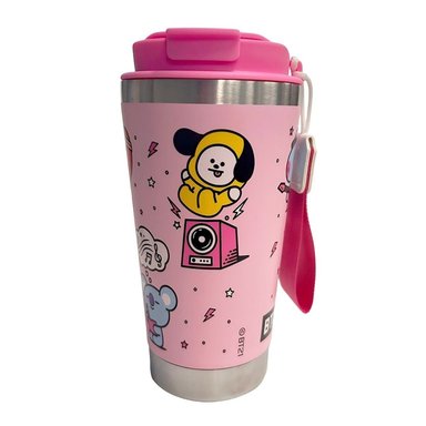 MUG DE CAFE VASO BT21 PERSONAJES COMPLETOS KPOP KAWAII 450 ML