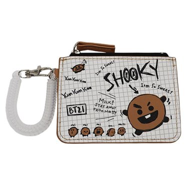 TARJETERO BT21 SHOOKY LINE FRIENDS DISEÑO KPOP KAWAII 12X8.5 CM