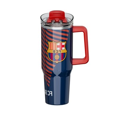 MUG VASO CON CAÑITA BARCELONA FUTBOL CHIBI 1200 ML
