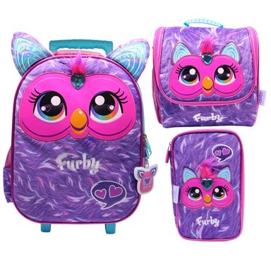 PACK ESCOLAR MALETA FURBY MORADO OFICIO