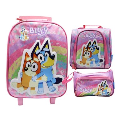 PACK ESCOLAR MALETA BLUEY BINGO ROSADO NIDO