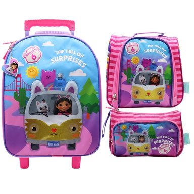 PACK ESCOLAR MALETA GABBY DOLLHOUSE LA PELICULA NIDO