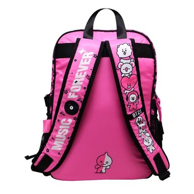 PACK ESCOLAR MOCHILA BT21 ROSADO OFICIO - 3