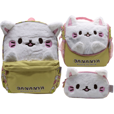 PACK ESCOLAR MOCHILA BANANYA GATITO KAWAI OFICIO - 1